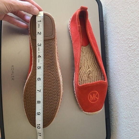 Michael Kors espadrilles suede red orange size 8 - Picture 9 of 9